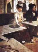Germain Hilaire Edgard Degas In a Cafe painting